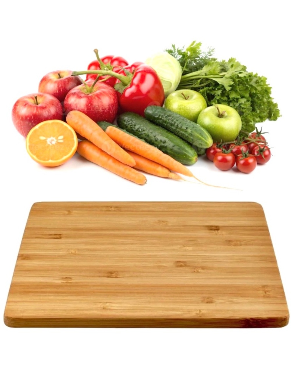 Bamboo Fruit Vegetable Cutting Board Fresh Food Serving Tray Kitchen gift 8.75x6